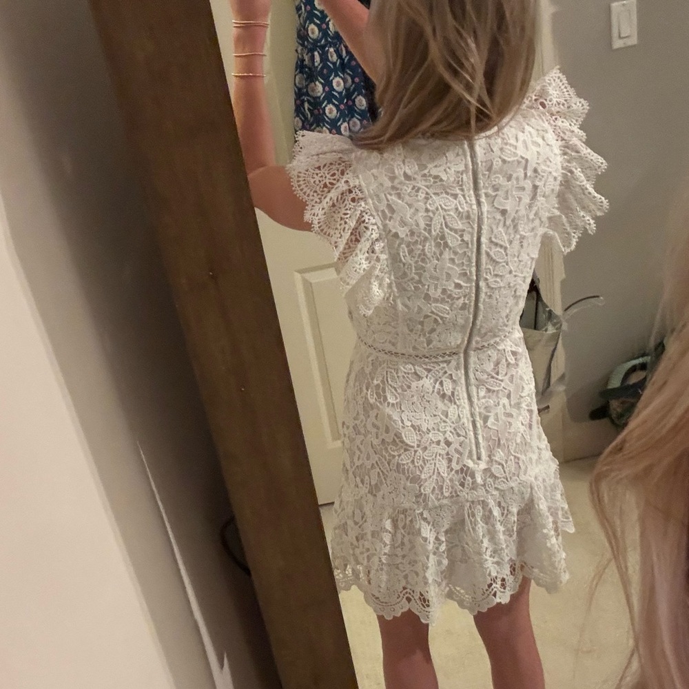 Adelyn Rae Ivory Lace Dress - Picture 3 of 6